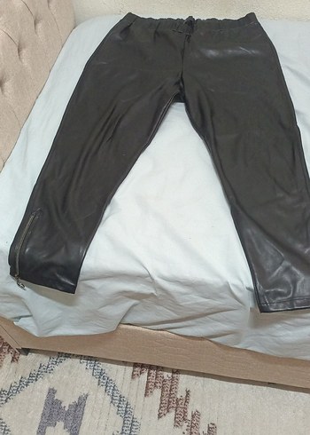 Siyah Deri Pantolon - Görsel 5