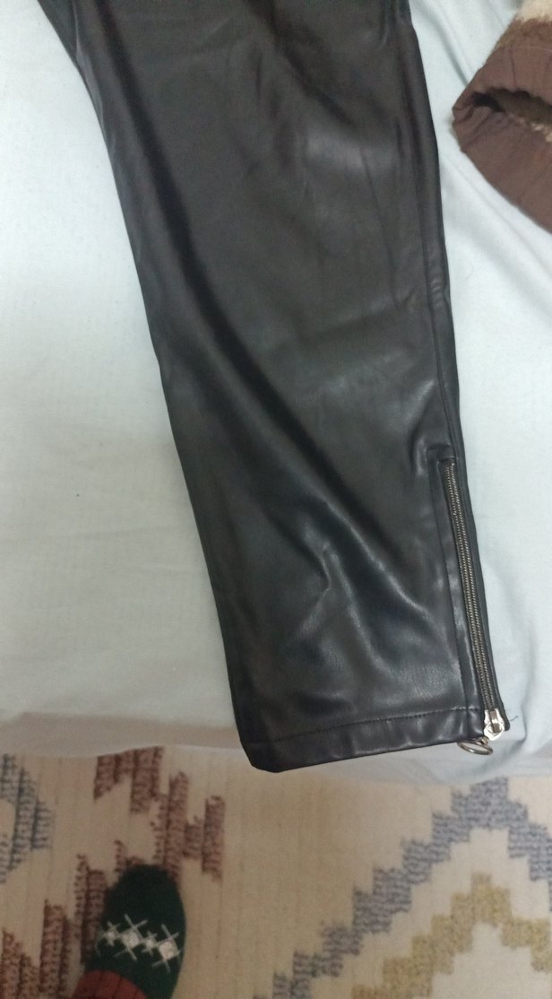 Siyah Deri Pantolon - Görsel 3