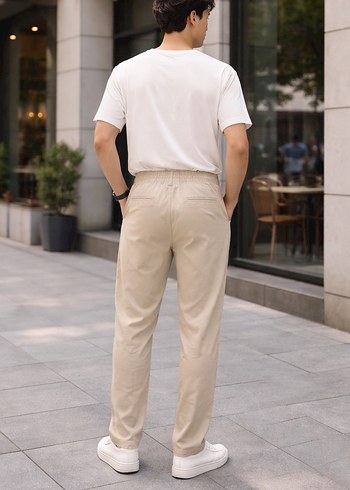 Bej Regular Fit Erkek Pantolon - Görsel 2