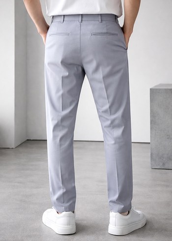 Gri Erkek Regular Fit Rahat Pantolon - Görsel 2