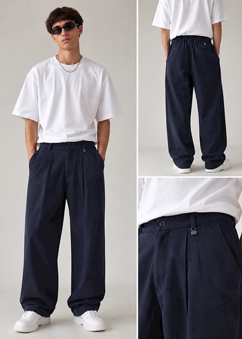 Diğer Lacivert Baggy Pantolon