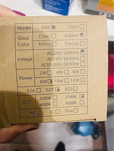 Diğer G95 ampül 3 adet