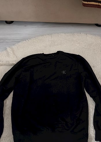 Calvin Klein Siyah Bisiklet Yaka Sweatshirt