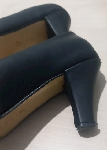 Klasik Mavi Tokalı Stiletto Topuklu Kadın Ayakkabı - Görsel 4