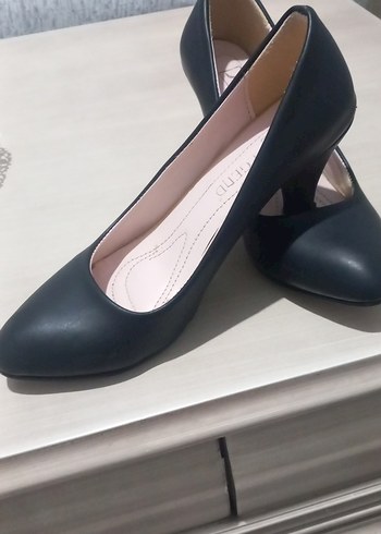 Klasik Mavi Tokalı Stiletto Topuklu Kadın Ayakkabı - Görsel 5