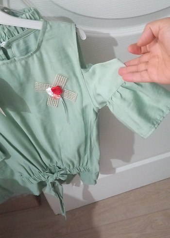 yeşil kız çocuğu tulum - Görsel 5