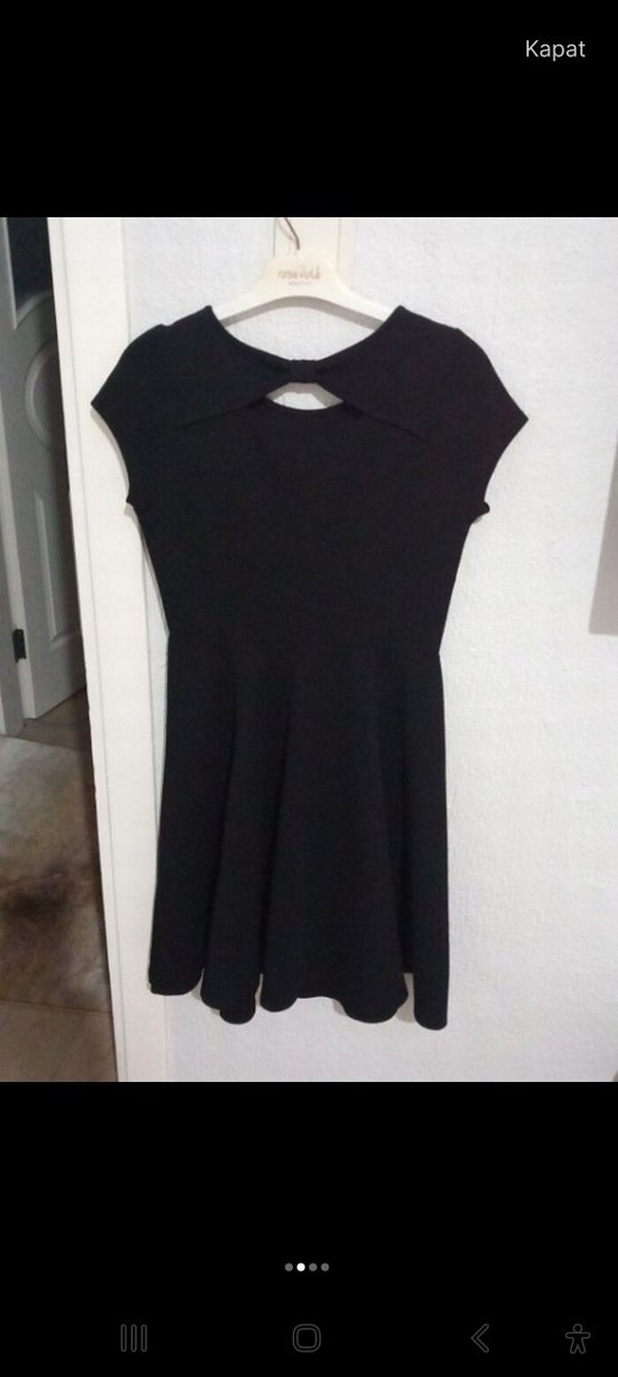 Kadın Siyah Midi Goth Elbise - Görsel 3