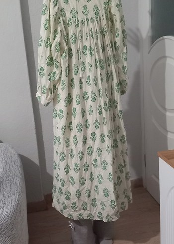 Nakışlı Yeşil Hamile Uzun Etek - Görsel 2