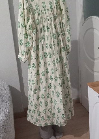 Nakışlı Yeşil Hamile Uzun Etek - Görsel 5