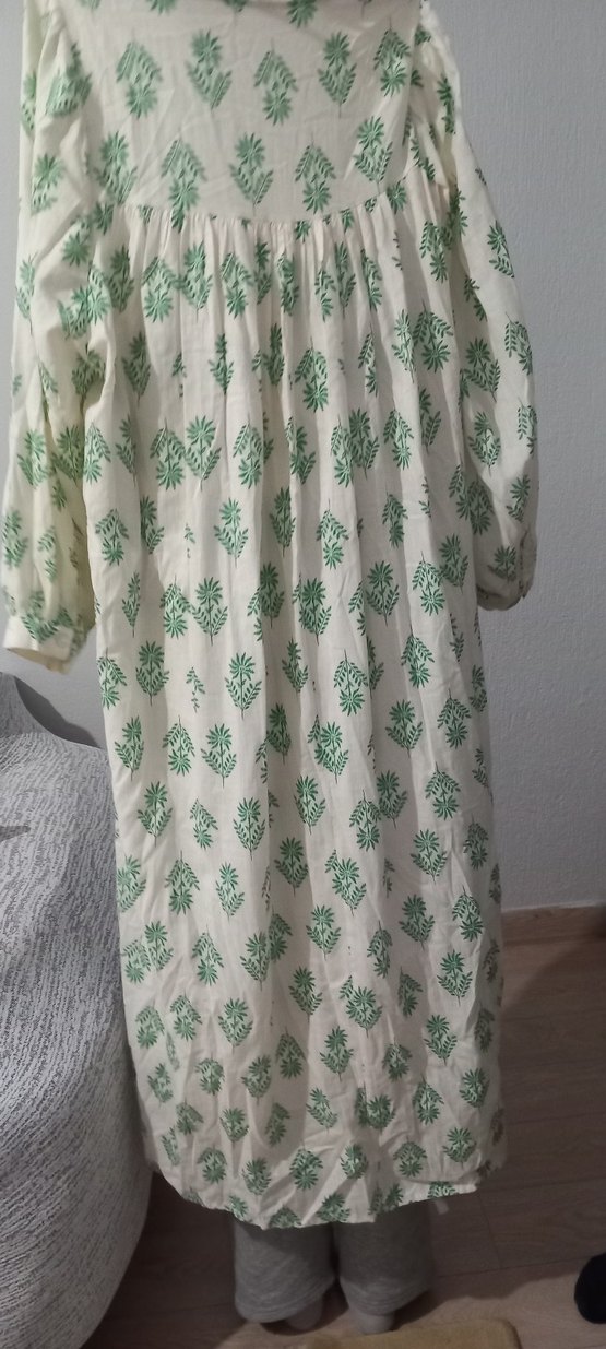 Nakışlı Yeşil Hamile Uzun Etek - Görsel 4