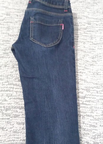 Kızlar için Mavi Geniş Kesim Kot Pantolon - Görsel 5