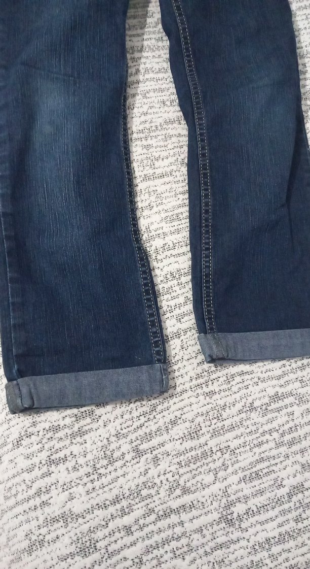 Kızlar için Mavi Geniş Kesim Kot Pantolon - Görsel 3