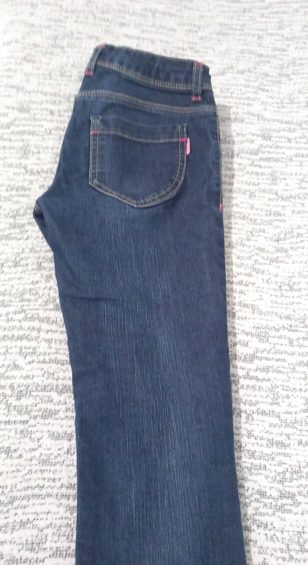 Kızlar için Mavi Geniş Kesim Kot Pantolon - Görsel 5