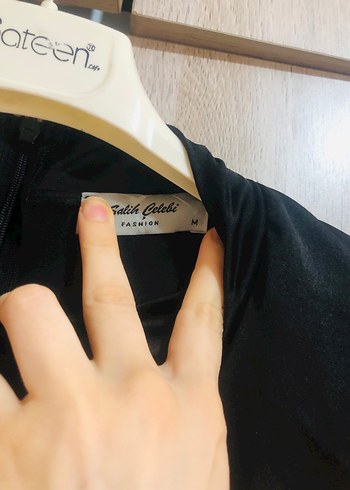 38 Beden siyah Renk Siyah Uzun Kollu Yüksek Yakalı Uzun Elbise