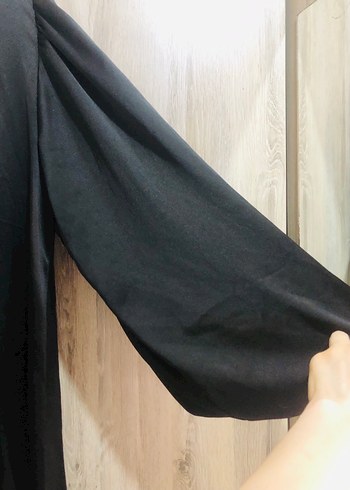 Diğer Siyah Uzun Kollu Yüksek Yakalı Uzun Elbise