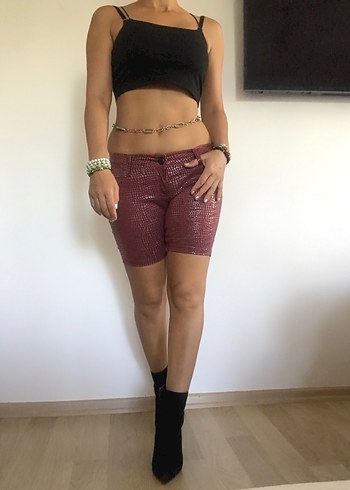 Desenli Kadın Şort - Görsel 4