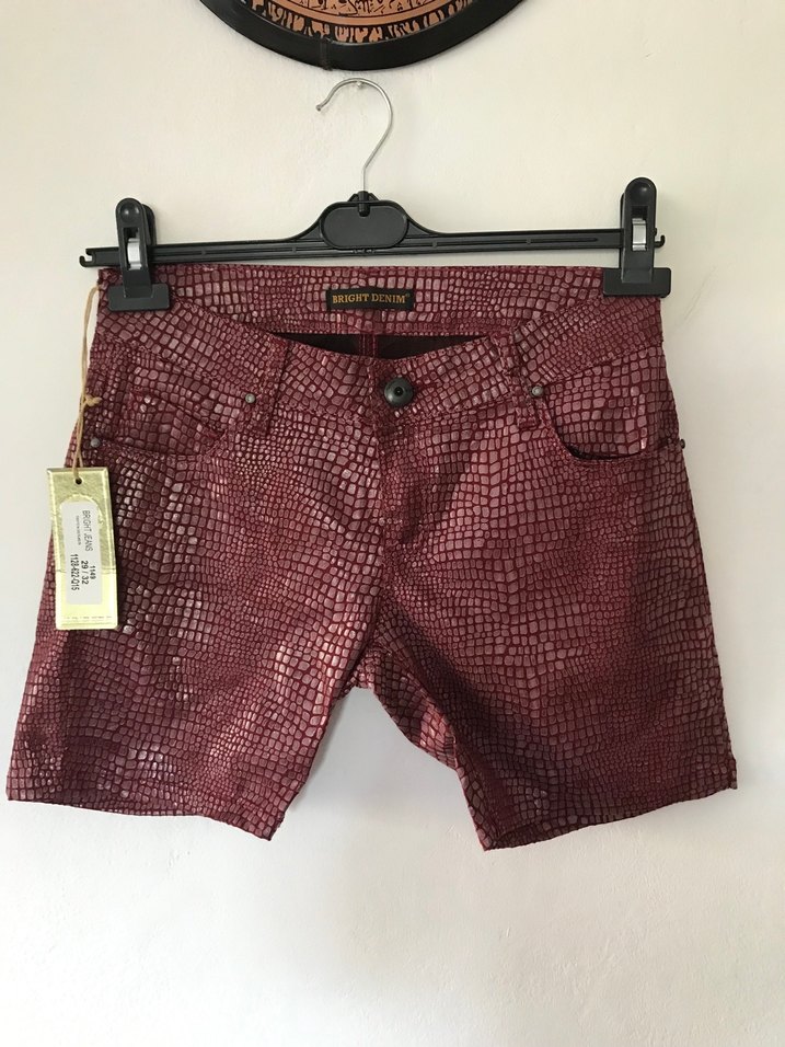 Desenli Kadın Şort - Görsel 5