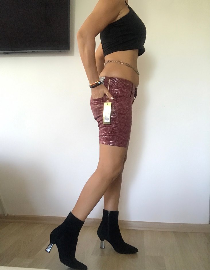 Desenli Kadın Şort - Görsel 2