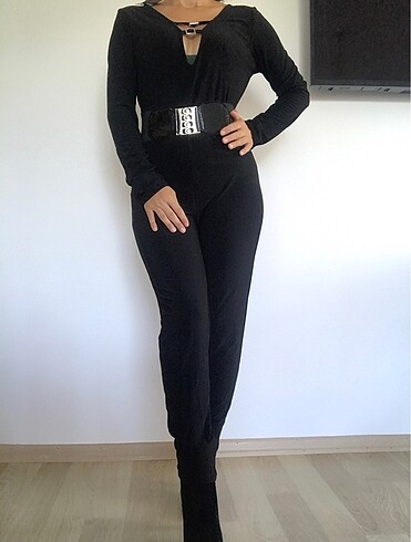 Trendyol & Milla Siyah Esnek Abiye Tulum