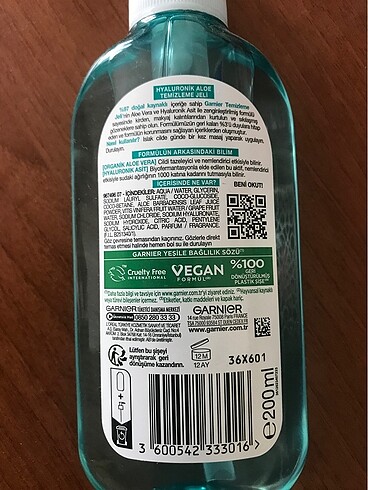 Beden Renk Garnier Hyaluronik Aloe- 200ml