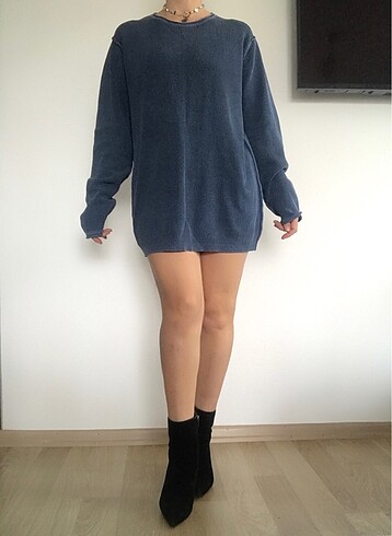 l/xl Beden Erkek Rahat Kalıp Fitilli Uzun Kollu Sweatshirt