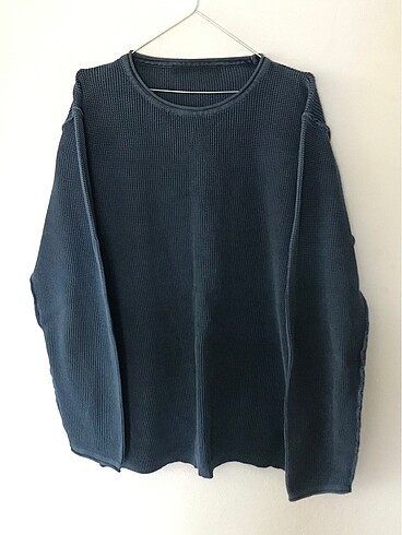 l/xl Beden lacivert Renk Erkek Rahat Kalıp Fitilli Uzun Kollu Sweatshirt