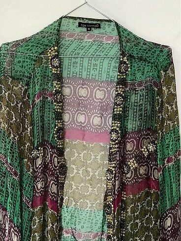 Boncuklu hırka/ Bikini üstü/ Pareo - Görsel 9