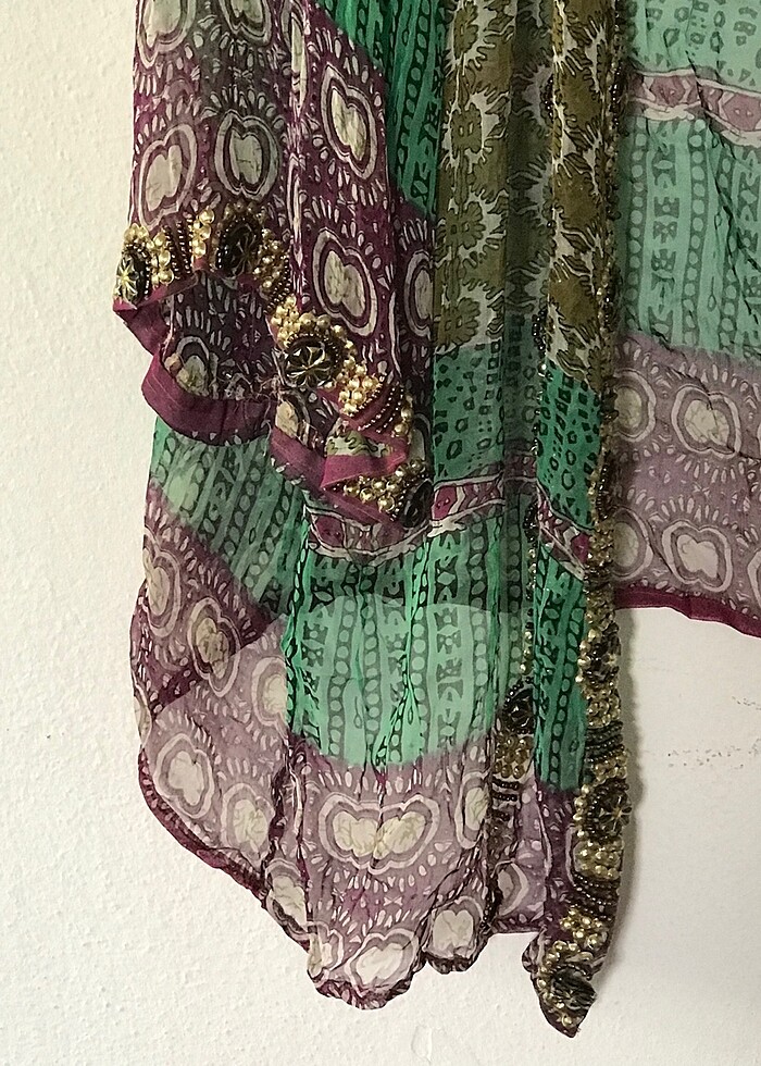 Boncuklu hırka/ Bikini üstü/ Pareo - Görsel 5