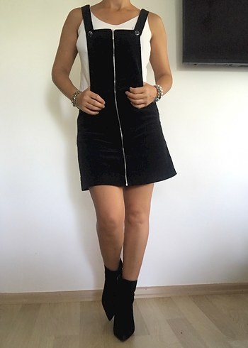 Kadife Askılı elbise - Görsel 8