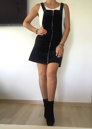 Kadife Askılı elbise - Görsel 2