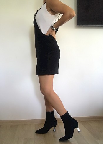 Kadife Askılı elbise - Görsel 7