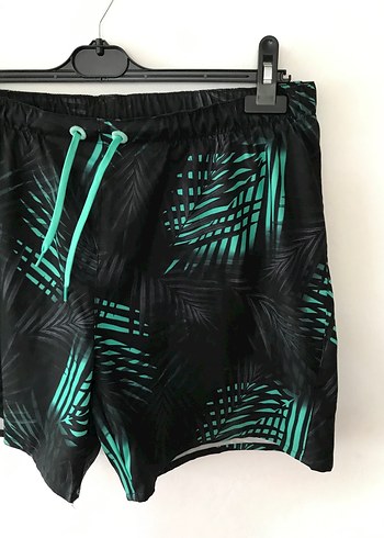 Erkek Siyah-Yeşil Şort - Görsel 3