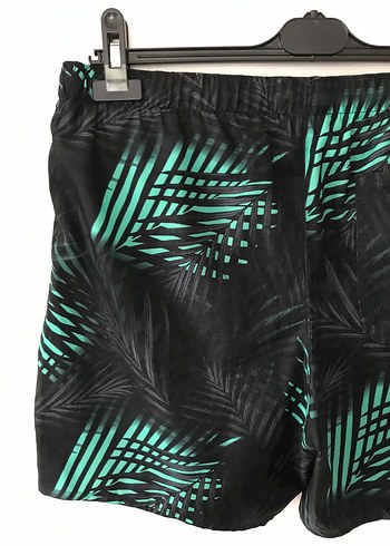 Erkek Siyah-Yeşil Şort - Görsel 6