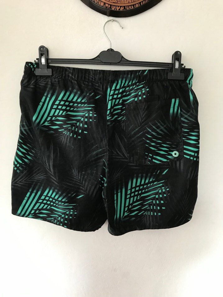 Erkek Siyah-Yeşil Şort - Görsel 4