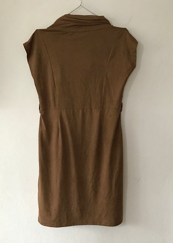 Yumuşak Süet Ofis Elbise - Görsel 7