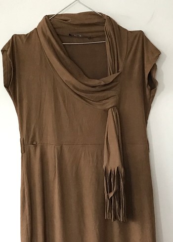 Yumuşak Süet Ofis Elbise - Görsel 6