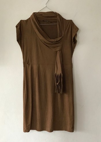 Yumuşak Süet Ofis Elbise - Görsel 5