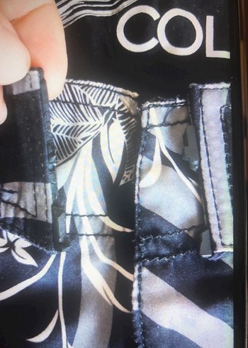 Gri Desenli Erkek Midi Yüzme Şortu - Görsel 10