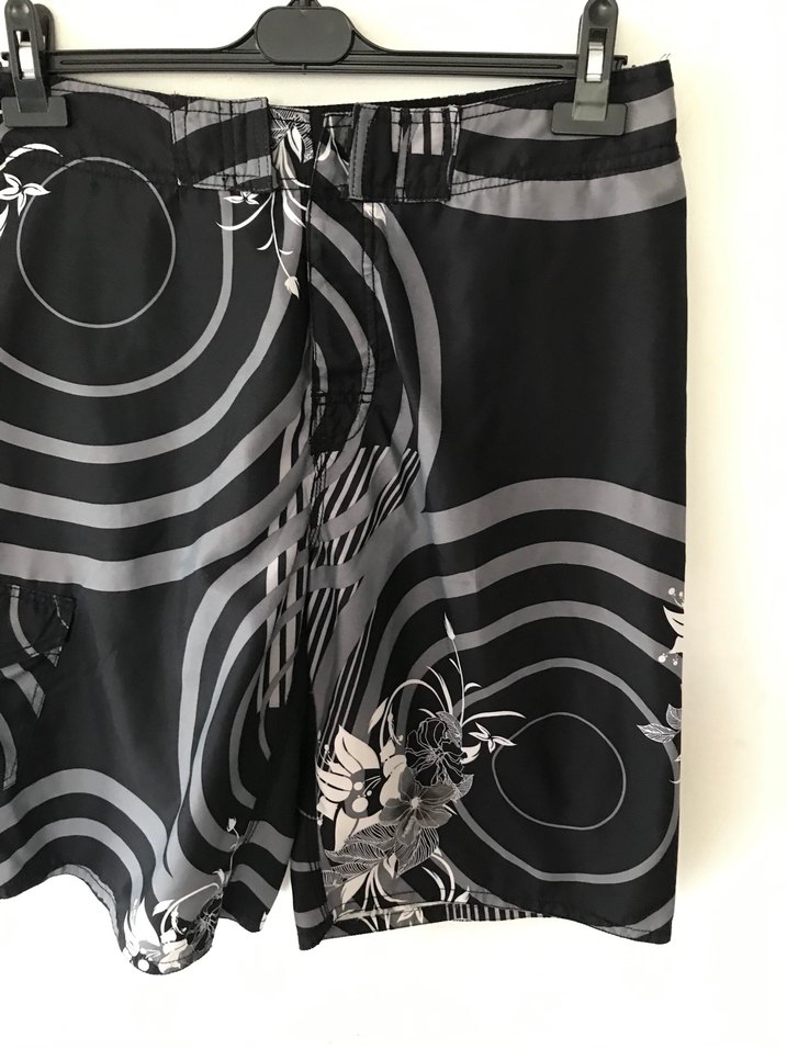 Gri Desenli Erkek Midi Yüzme Şortu - Görsel 3