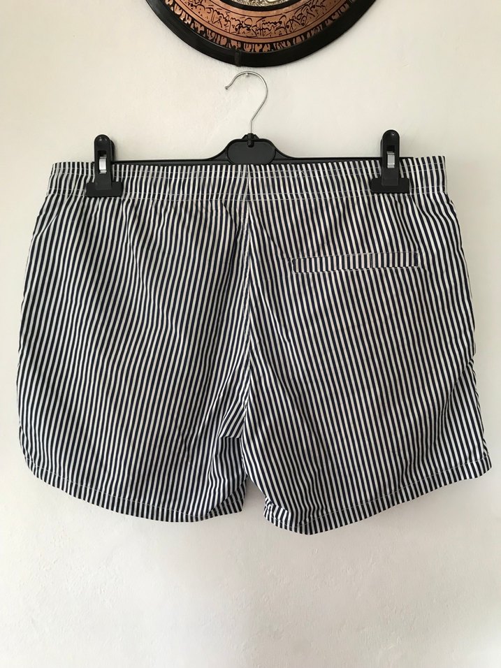 Çizgili Erkek Mini Deniz Şortu - Görsel 2