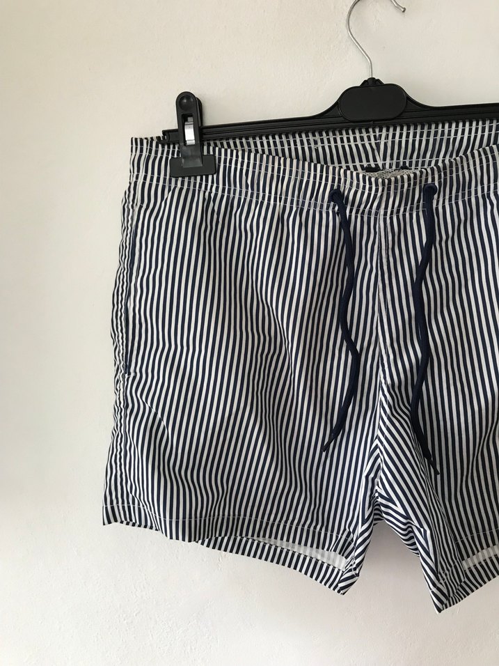 Çizgili Erkek Mini Deniz Şortu - Görsel 5