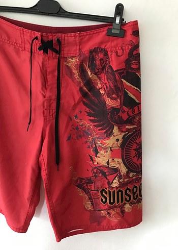 Baskılı Kırmızı Erkek Mayo Şort - Görsel 4