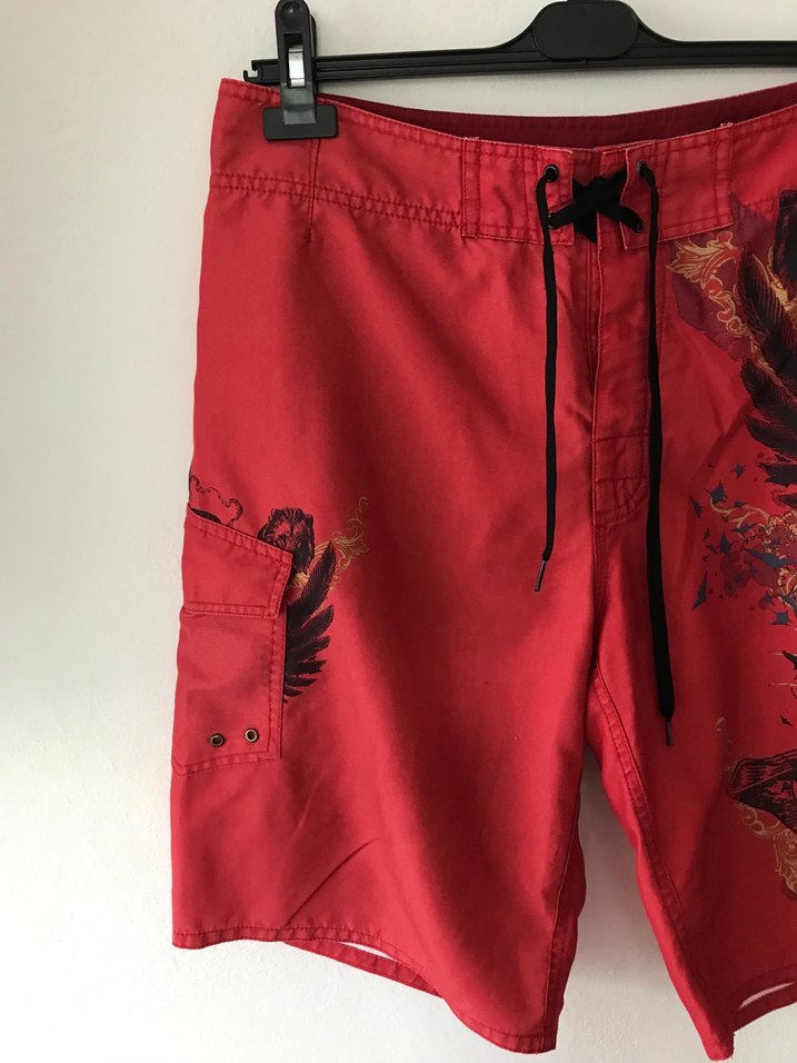 Baskılı Kırmızı Erkek Mayo Şort - Görsel 5