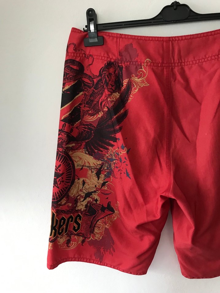 Baskılı Kırmızı Erkek Mayo Şort - Görsel 2