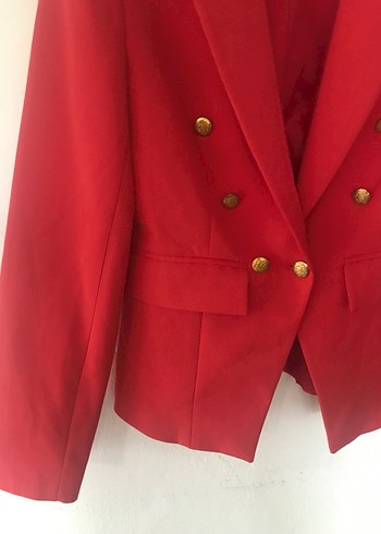 38 Beden Mat Kırmızı Kadın Blazer Ceket