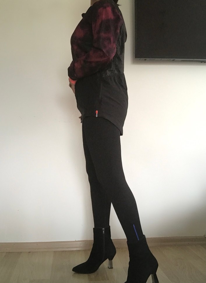 Siyah Spor Tayt- Spor Üst - Görsel 4