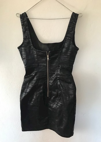 Siyah Desenli Elbise - Görsel 12