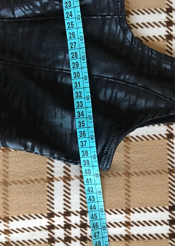 Siyah Desenli Elbise - Görsel 13