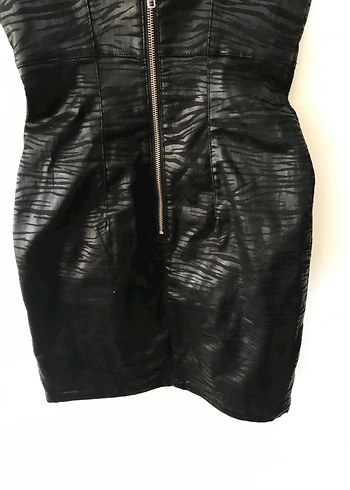 Siyah Desenli Elbise - Görsel 11