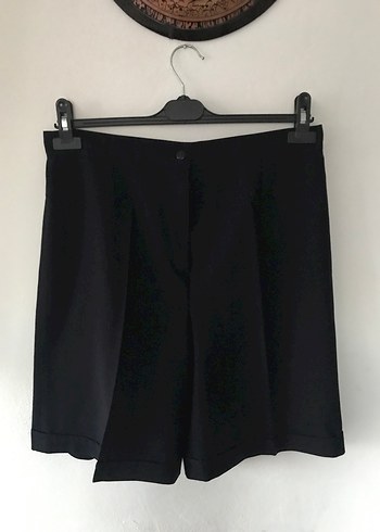 Siyah Kadın Bermuda Şort - Görsel 5